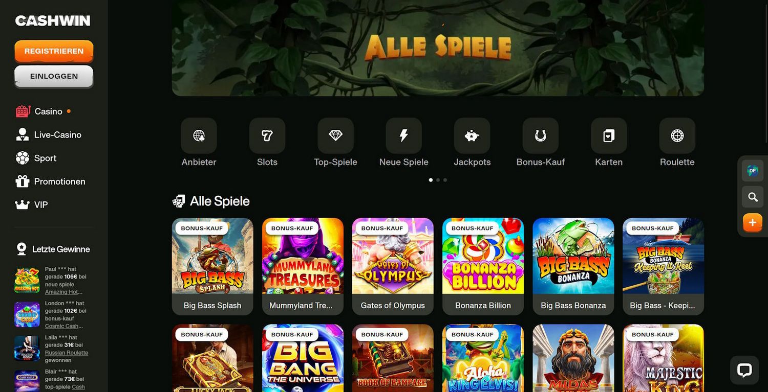 Erfahrungsbericht des Cashwin Gambling Establishments
